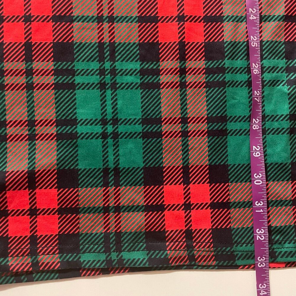 Deer Rose Green & Red Plaid Bodycon Mini Dress Size M GUC - Picture 8 of 10